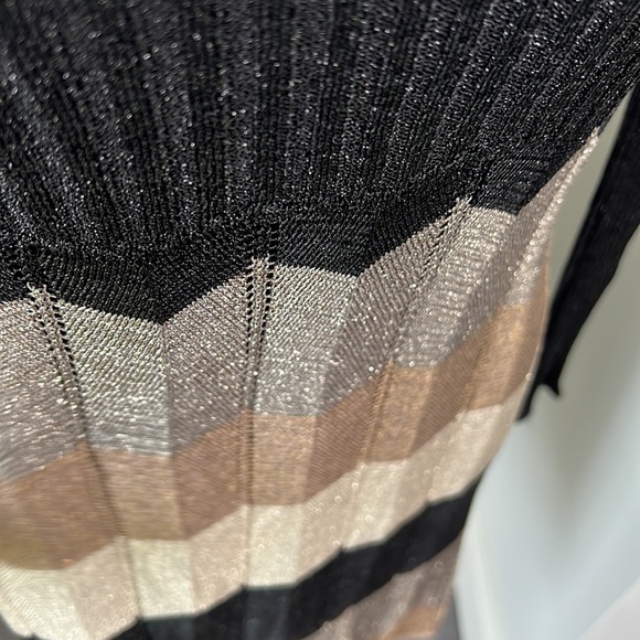 Laundry by Shelli Segal Metallic Knit Dress Halloween size XS - Picture 2 of 10